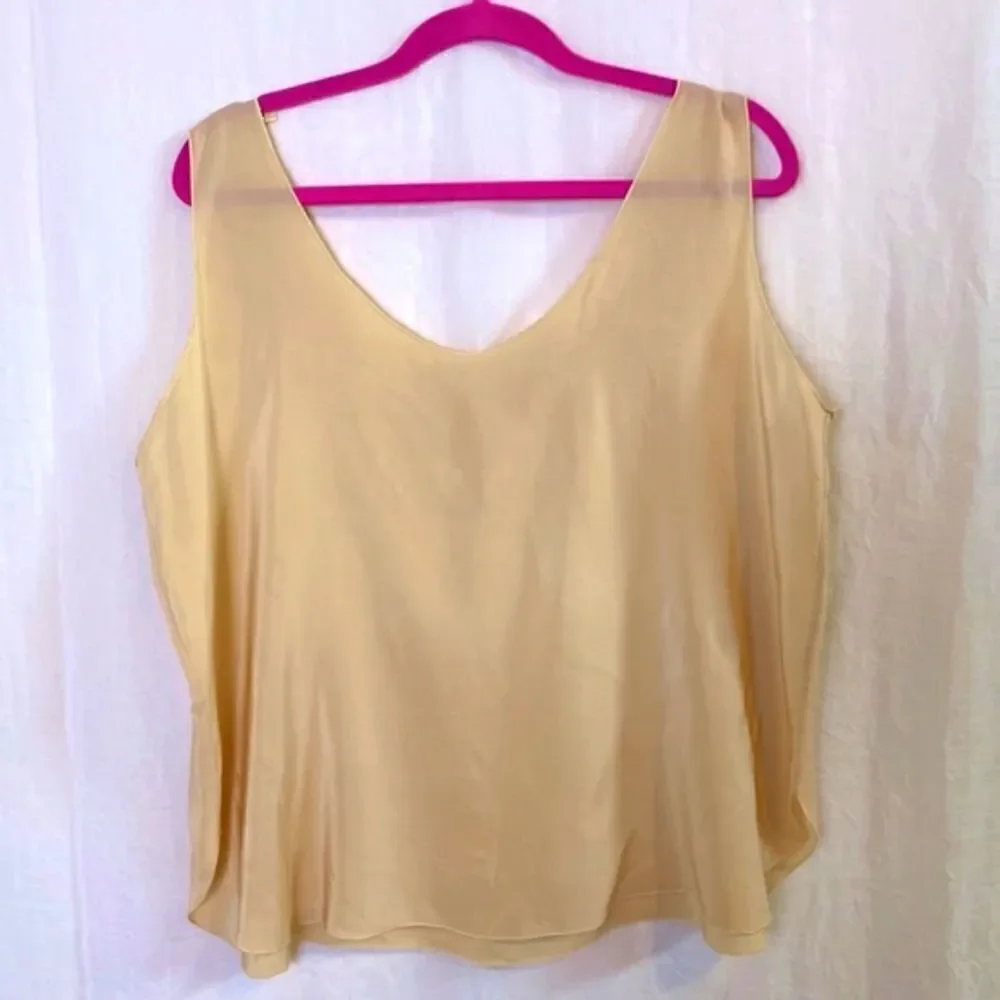 Silk Flutter Tunic Top Silk Burnout and Tank Size 1X - Picture 7 of 8